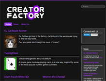 Tablet Screenshot of creatorfactory.com